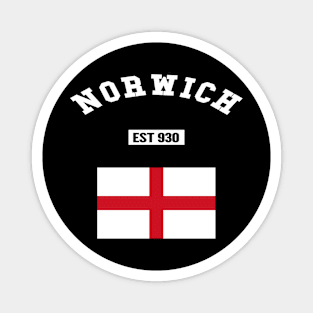 👑 Norwich England Strong, Flag of England, Est 930, City Pride Magnet